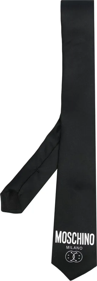 Silk Logo-Print Tie