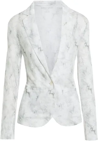 Tie-dyed slub linen-jersey blazer