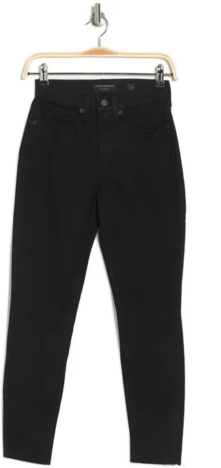 Bridgette High Rise Raw Ankle Crop Skinny Jeans
