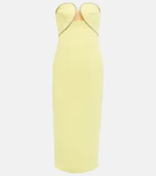 Embellished strapless midi dress