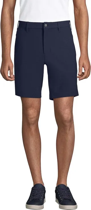 Lands' End Men's Straight Fit Flex Performance Chino Shorts - 31 - Radiant Navy