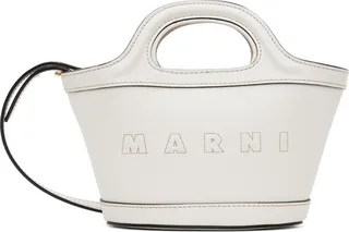 Marni White Mini Tropicalia Tote