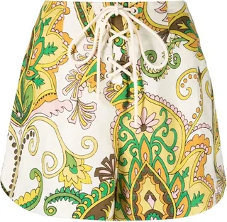 Paisley-Print Shorts