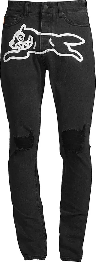 Cup Running Dog Logo Skinny Jeans