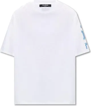 Balmain Logo Printed Crewneck T-Shirt