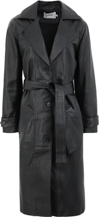 Terra Trench Coat Overcoat Black