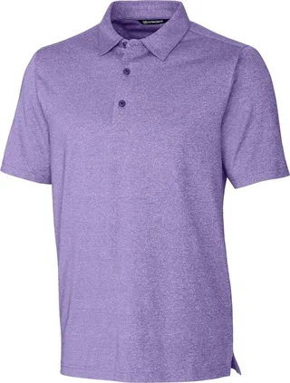 Cutter & Buck Forge Heathered Stretch Mens Polo Shirt - College Purple Heather - L