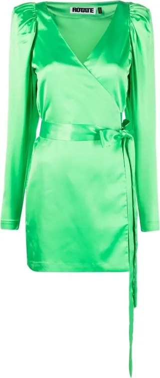 Bridget satin wrap dress