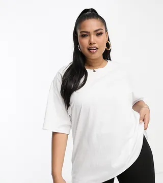 ASOS DESIGN Curve oversized T-shirt in white