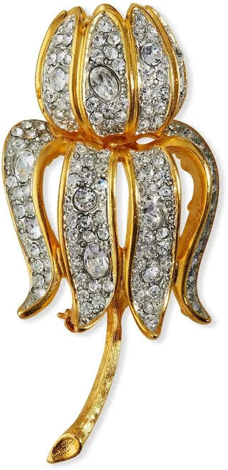 Crystal Flower Pin