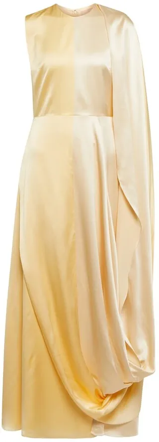 Nara silk satin midi dress