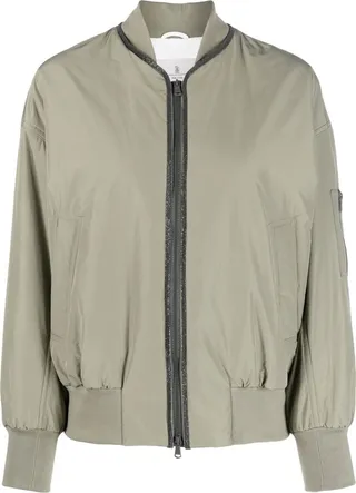 Monilli Trim Bomber Jacket