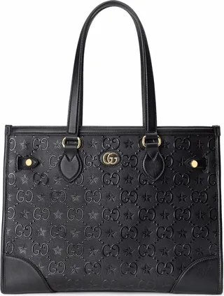 medium GG star embossed tote bag