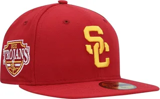 Men's New Era Cardinal Usc Trojans Patch 59FIFTY Fitted Hat