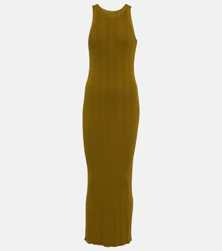 Rib-knit tank maxi dress