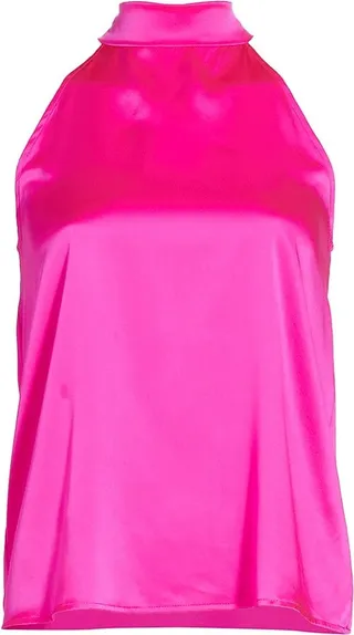Kaylee Stretch-Silk Halter Blouse
