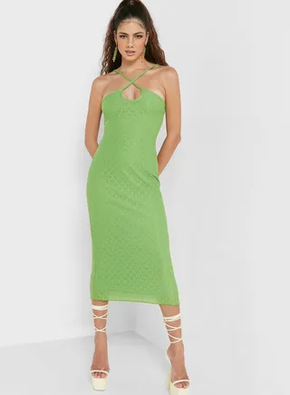 Halter Neck Strappy Dress