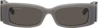Balenciaga Gray Rectangular Sunglasses