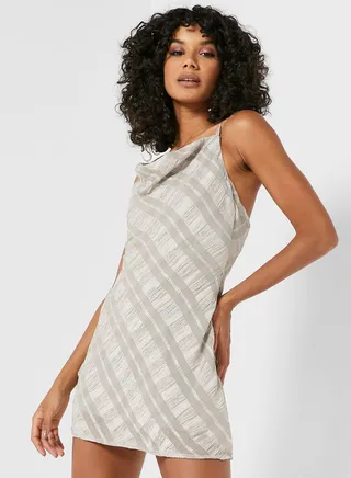 Cowl Neck Strappy Dress