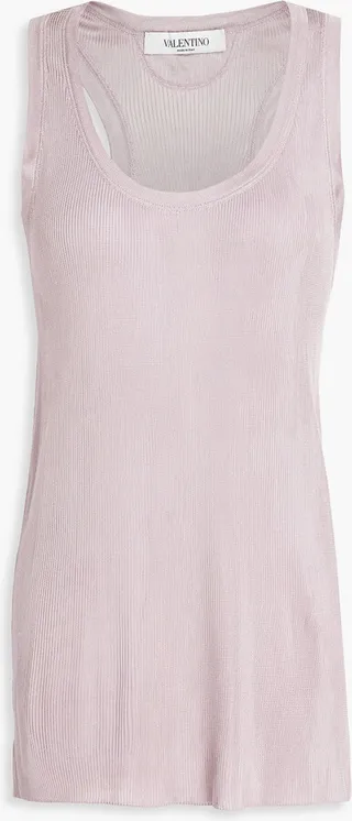 Ribbed silk tank