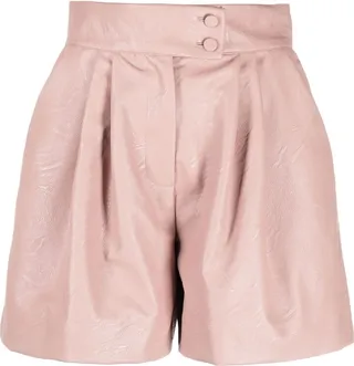 High-Waisted Pleated Shorts