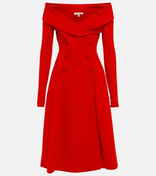 Emotional Essence off-shoulder midi dress