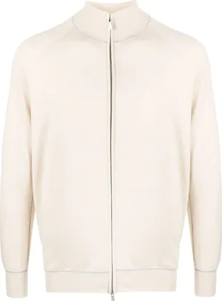 Zip-Up Wool Sweater