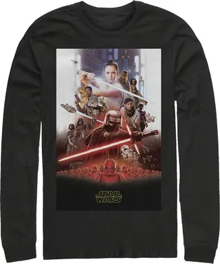 Men's Star Wars: The Rise of Skywalker Epic Poster Long Sleeve Shirt - Black - Small