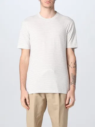 Brunello Cucinelli Horizontal-Stripe Crewneck T-Shirt
