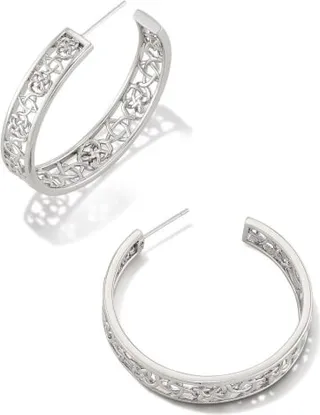 Kelly Hoop Earrings in Silver