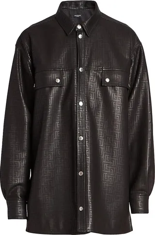 Monogram Leather Overshirt
