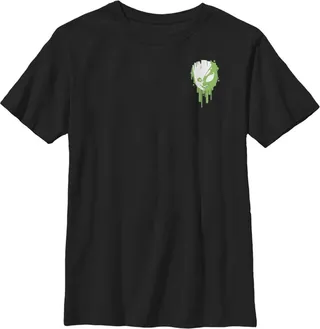 Boy's Marvel Groot Venom Badge T-Shirt - Black - Small