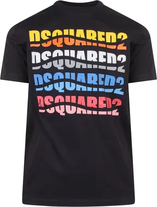 Cotton t-shirt with multicolor logo