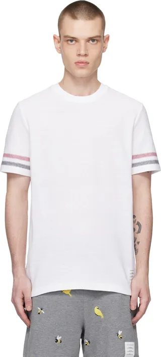 Thom Browne White Crewneck T-Shirt