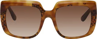 Dolce & Gabbana Tortoiseshell Oversized Thick Sunglasses