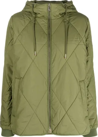 Drawstring-Hood Padded Jacket