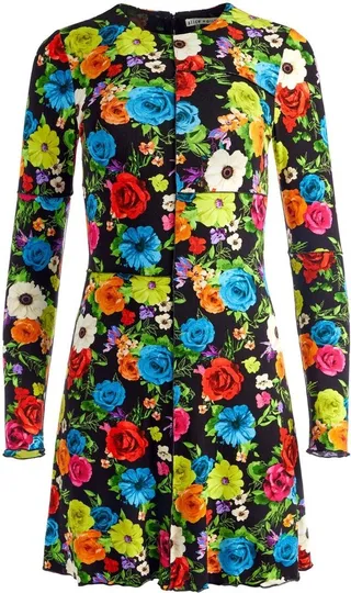 Delora floral-print mini dress