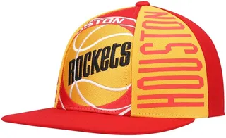 Men's Red Houston Rockets Hardwood Classics Big Face Callout Snapback Hat