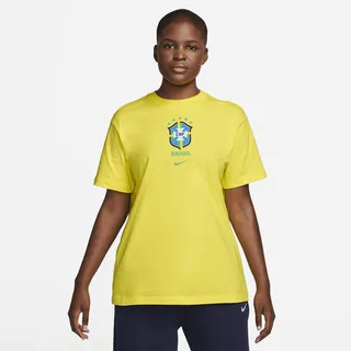 Brazil Crest Nike Women's Soccer T-Shirt in Yellow