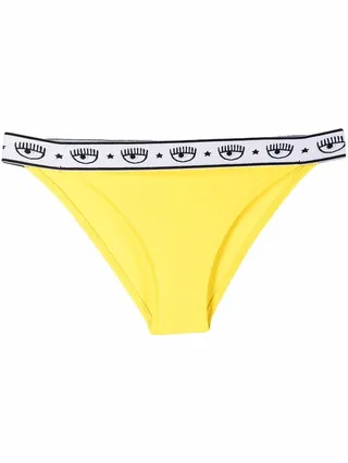 Logo-Tape Detail Bikini Bottom