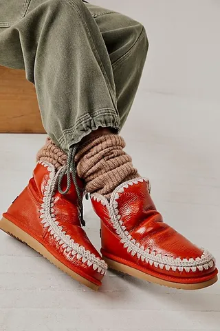 MOU Patent Glacier Boots by MOU at Free People