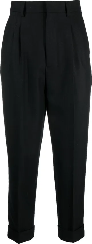 High-Waisted Cropped Trousers