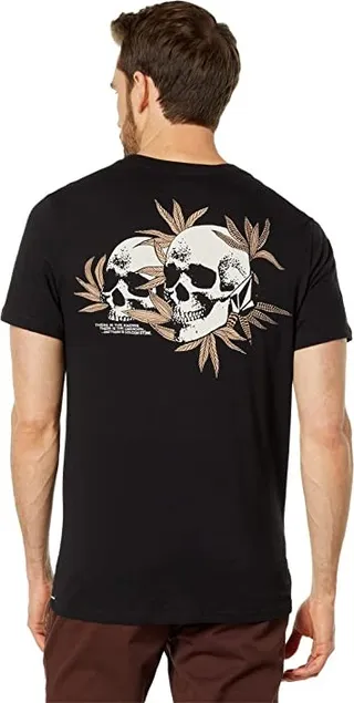 Volcom Skate Vitals Rise N Stone Short Sleeve Tee (Black) Men's Clothing