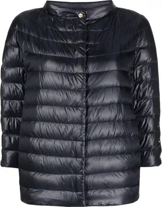 Mock-Neck Quilted Puffer Jacket