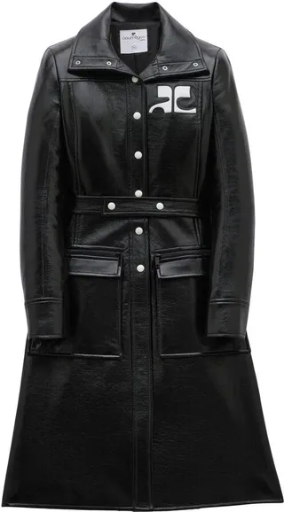 Black Reedition Vinyl Trench Coat