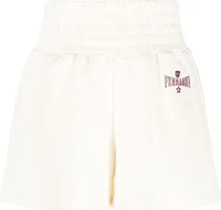 Elasticated-Waistband Cotton Shorts