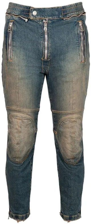 Knee-Pads Destroyed Rider Denim Jeans