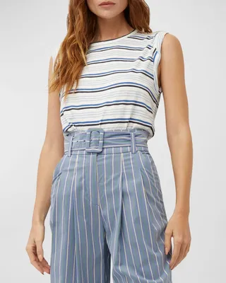 Dress Striped Muscle Tee