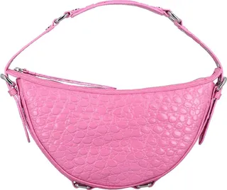 Gib Circular Croco Embossed Leather