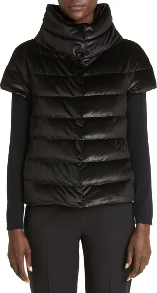 Satin Finish High-Low Down Jacket
